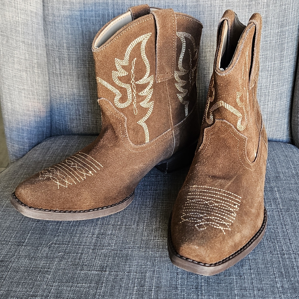 ROPER Women's Dusty Ii Cow Suede Western Booties Snip Toe